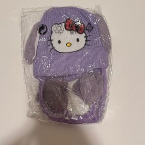 Hello Kitty Purple Kids Hat with Flopping Ears